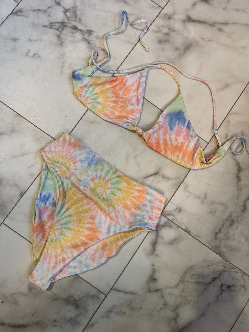 Skatie // The Salty Blonde Tie-Dye Pastel Bikini Set